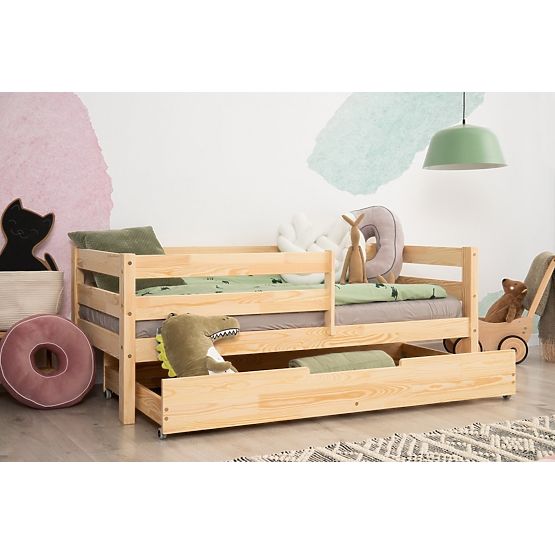 Letto per bambini CPD Mila Plus con cassetto - naturale
