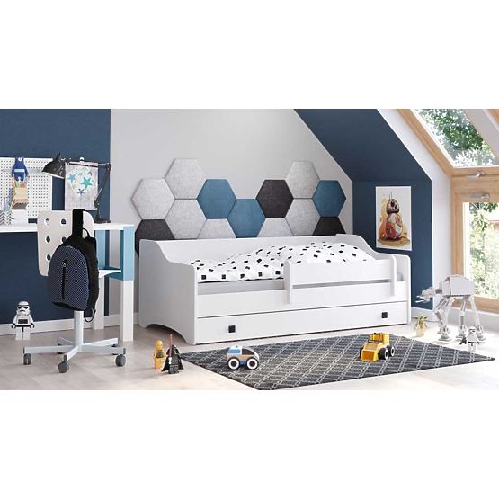 Letto per bambini ERYK con cassetto e barriera 180x80