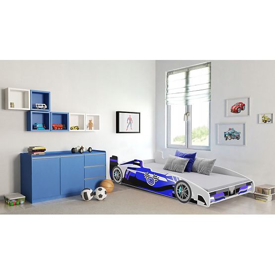 Letto per bambini FORMULA blu 160 x 80 cm