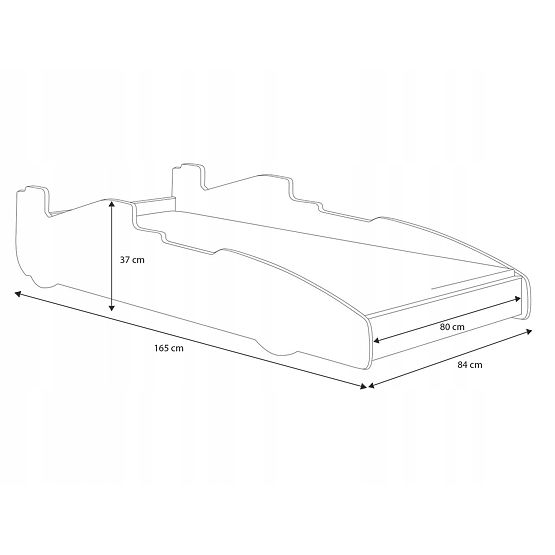 Letto per bambini FORMULA blu 160 x 80 cm