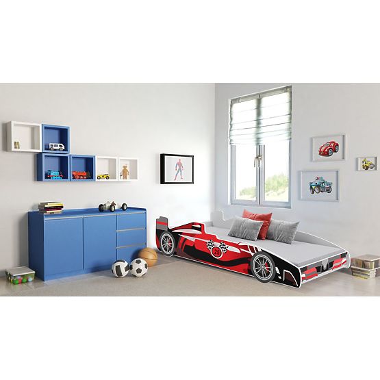 Letto per bambini FORMULA rosso 160x80 cm