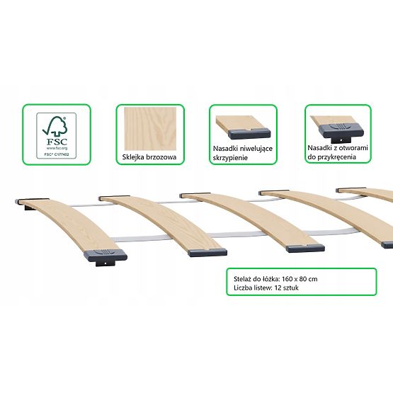 Letto per bambini FORMULA rosso 160x80 cm