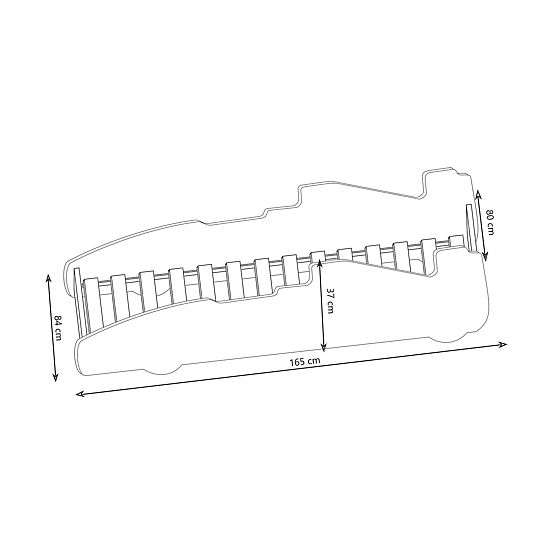 Letto per bambini FORMULA rosso 160x80 cm