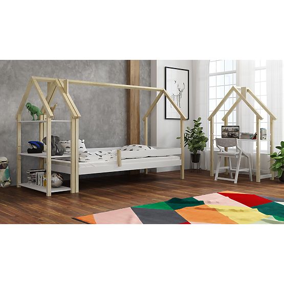 Letto per bambini Frank SCANDI - bianco-naturale