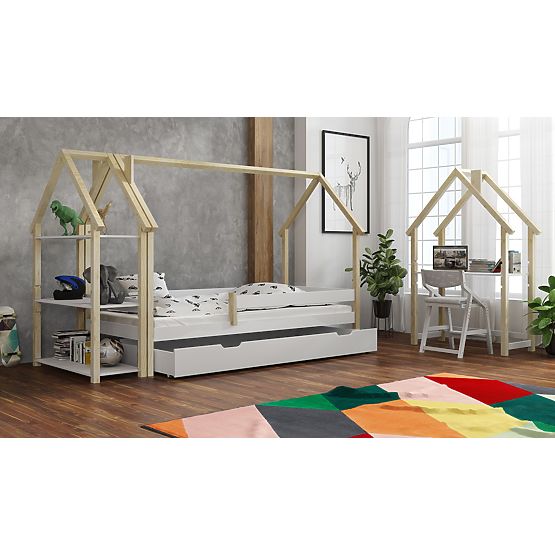 Letto per bambini Frank SCANDI - bianco-naturale