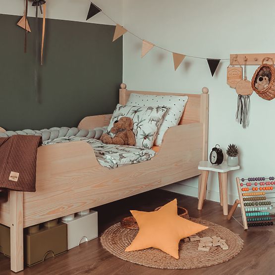 Letto per bambini in legno VINTAGE - naturale