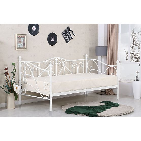 Letto per bambini in metallo Sumatra 200x90 cm - bianco