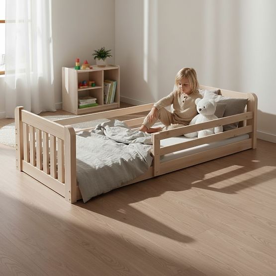 Letto per bambini Jerry - naturale, basso