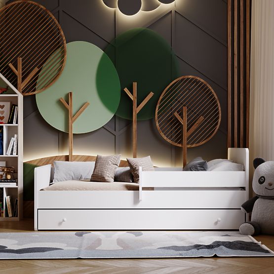Letto per bambini MAX con cassetto e barriera 140x70