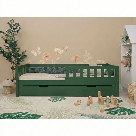 Letto per bambini Montessori Ourbaby Meadow plus - verde