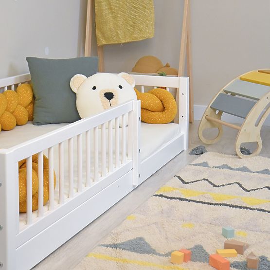 Letto per bambini Montessori Woodie Plus - bianco