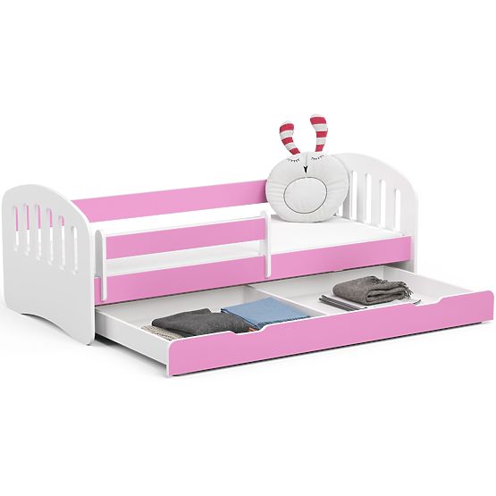 Letto per bambini PLAY 180x80 Rosa + Materasso