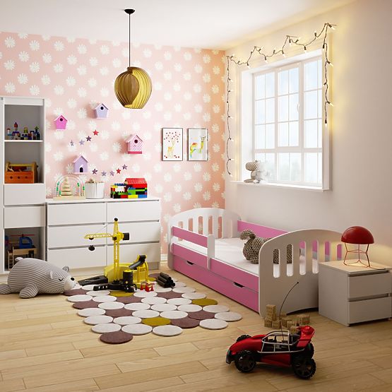 Letto per bambini PLAY 180x80 Rosa + Materasso