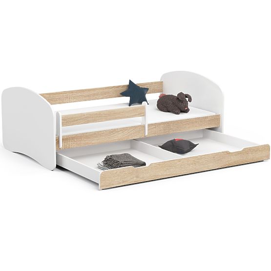 Letto per bambini SMILE 180x90 Rovere Sonoma + Materasso