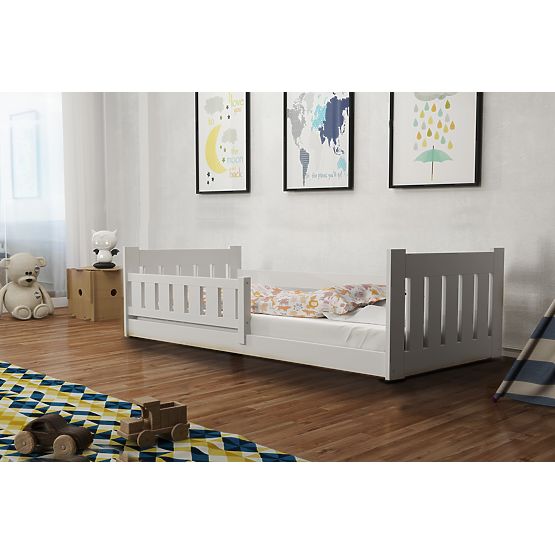 Letto per bambini Tom - bianco, basso