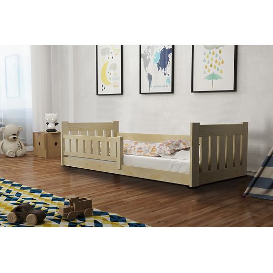 Letto per bambini Tom - naturale, basso