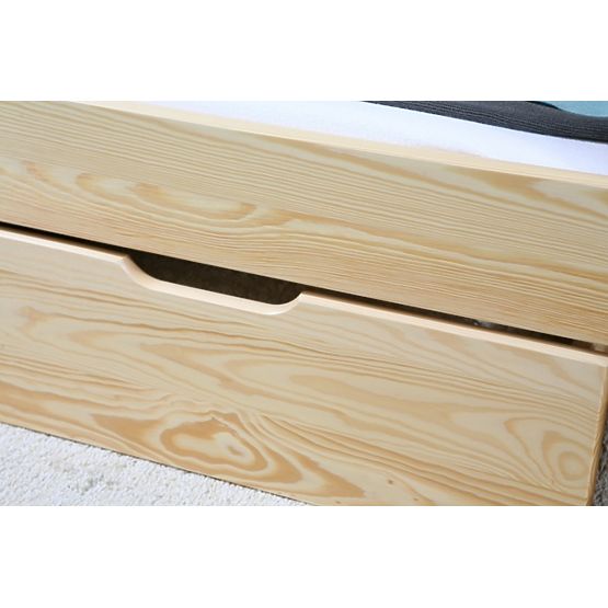 Letto per bambini Woody con barriera - naturale