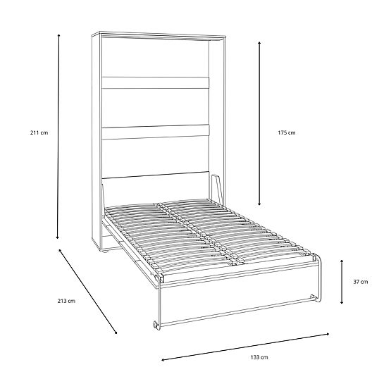Letto pieghevole KOBI VERTO 120x200 Rovere Artisan 1 pz