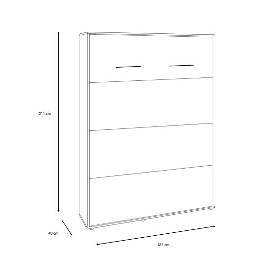 Letto pieghevole KOBI VERTO 160x200 Bianco 1 pz