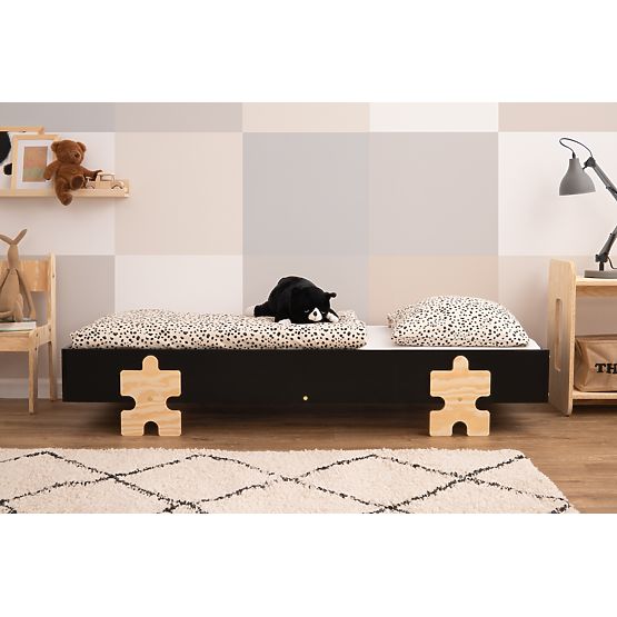 Letto universale Puzzle - nero