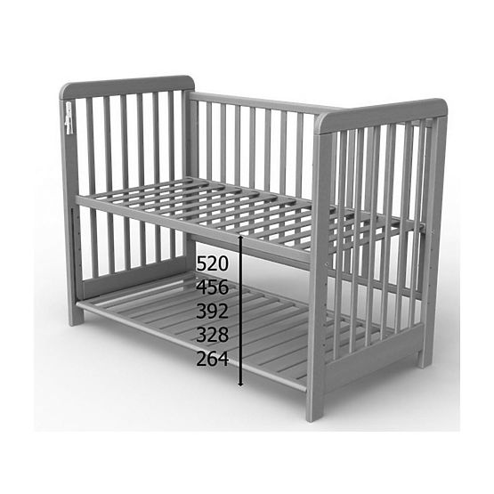 Lettino con sponda removibile Scarlett Vista - noce 120 x 60 cm