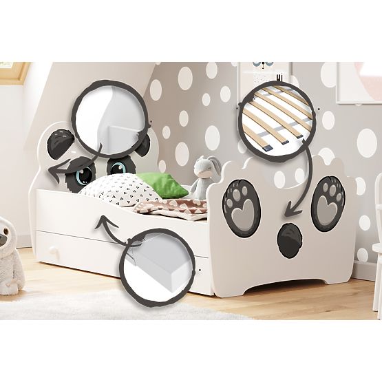 Letto singolo Panda 160x80 con cassetto