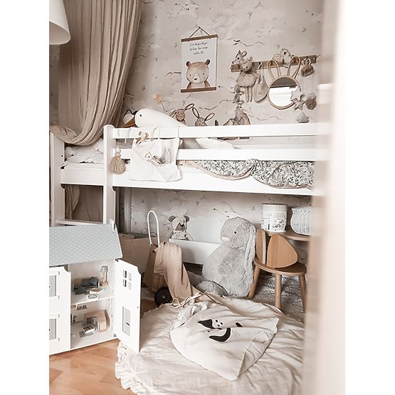 Letto rialzato per bambini Ourbaby Modo - bianco