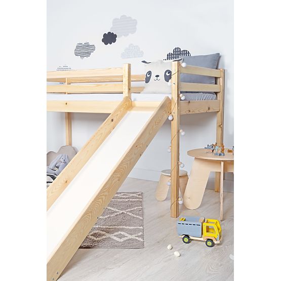 Letto rialzato per bambini Ourbaby Modo con scivolo - pino