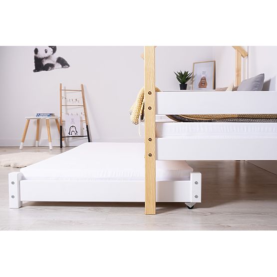 Letto estraibile Vario con materasso in schiuma - bianco