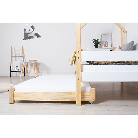 Letto estraibile Vario con materasso in schiuma - naturale