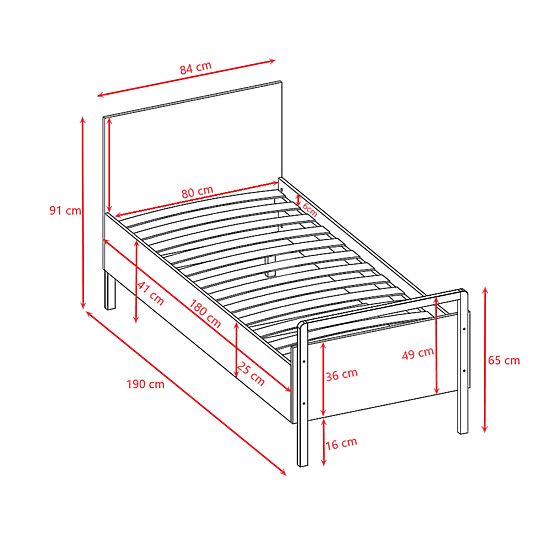 Letto Viktor 180 x 80 - bianco