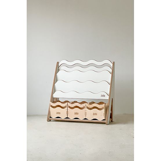 Libreria e scaffale per giocattoli WAVE M - bianco