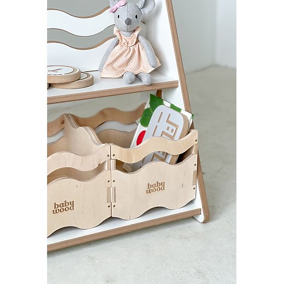 Libreria e scaffale per giocattoli WAVE M - bianco