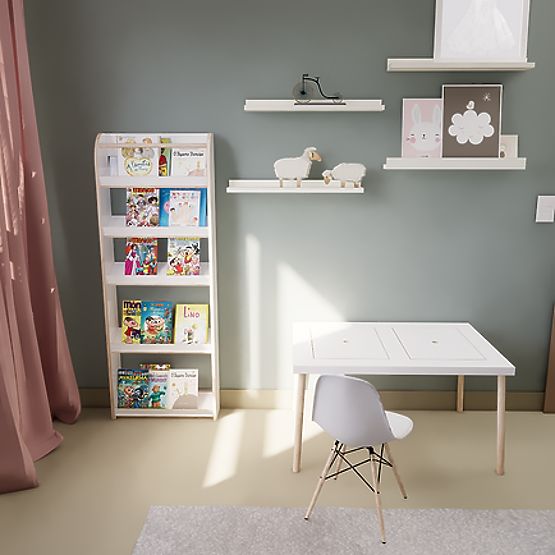 Libreria per bambini 134 x 49 cm - scaffale per libri