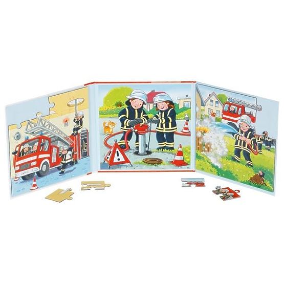 Libro magnetico puzzle Vigili del Fuoco