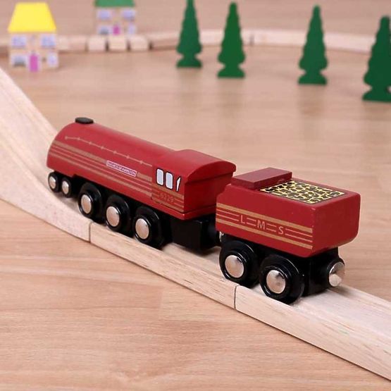 Locomotiva replica Bigjigs Rail Duchessa di Hamilton + 3 binari
