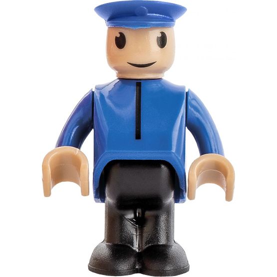 Locomotiva rossa con macchinista a batteria