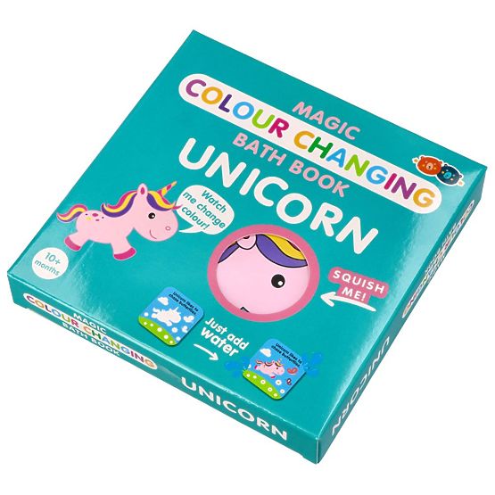 Magico libro da bagno colorato con unicorno