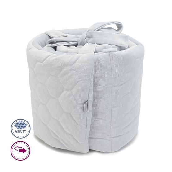 Mantello per lettino VELLUTO - grigio