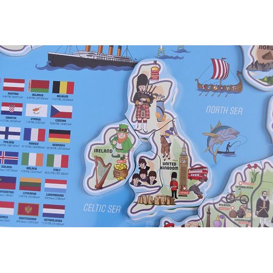 Mappa Magnetica dell'Europa XXXL