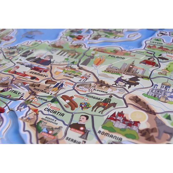 Mappa Magnetica dell'Europa XXXL