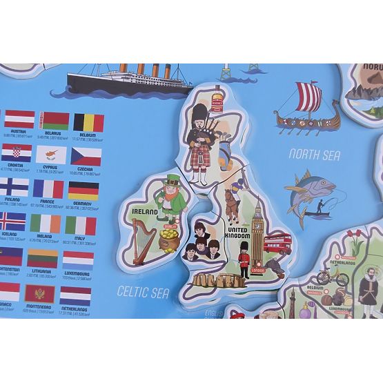 Mappa Magnetica dell'Europa XXXL