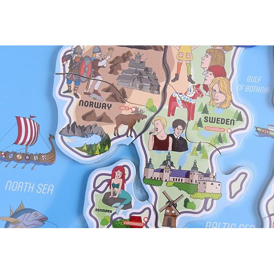 Mappa Magnetica dell'Europa XXXL