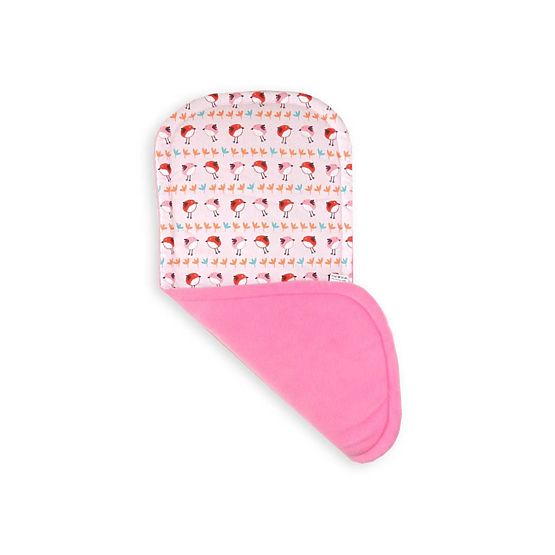 Materassino per passeggino - rosa con motivo di uccelli