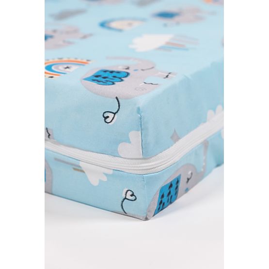 Materasso con motivo a elefante blu