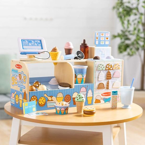 Mega gelateria - set in legno per giocare al negozio di gelati