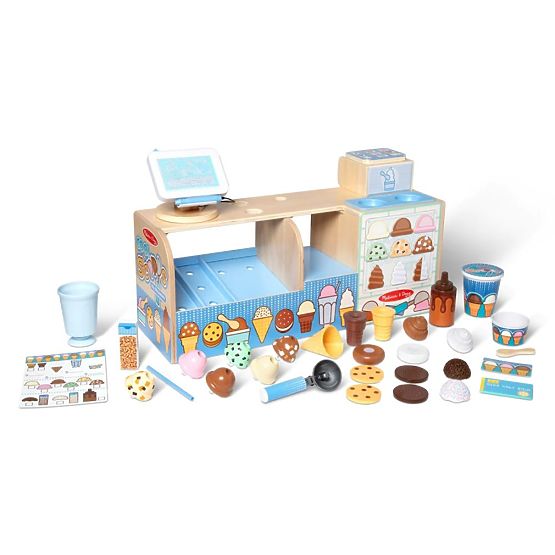 Mega gelateria - set in legno per giocare al negozio di gelati