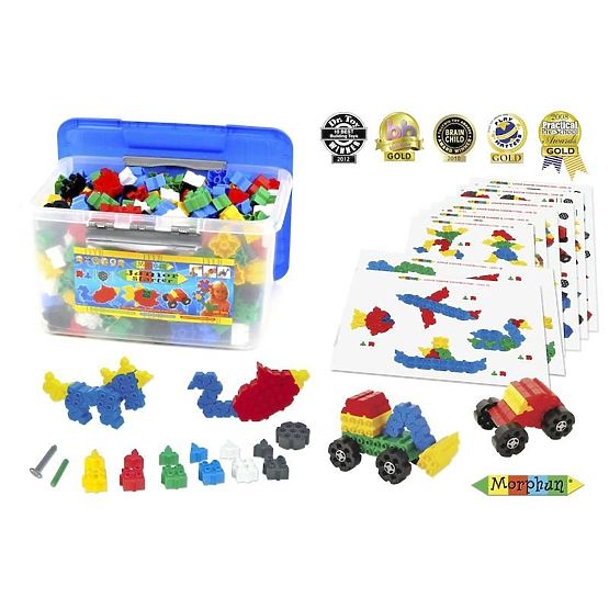 Mega set di blocchi di costruzione Morphun Starter, 600 pezzi