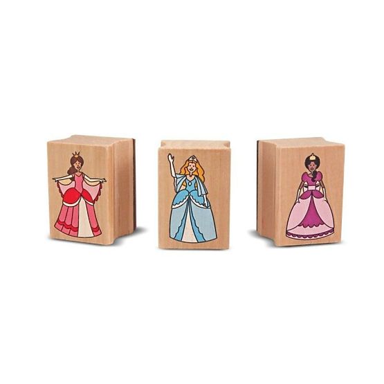 Melissa & Doug - Set di timbri in legno Princess