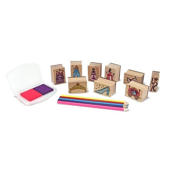 Melissa & Doug - Set di timbri in legno Princess